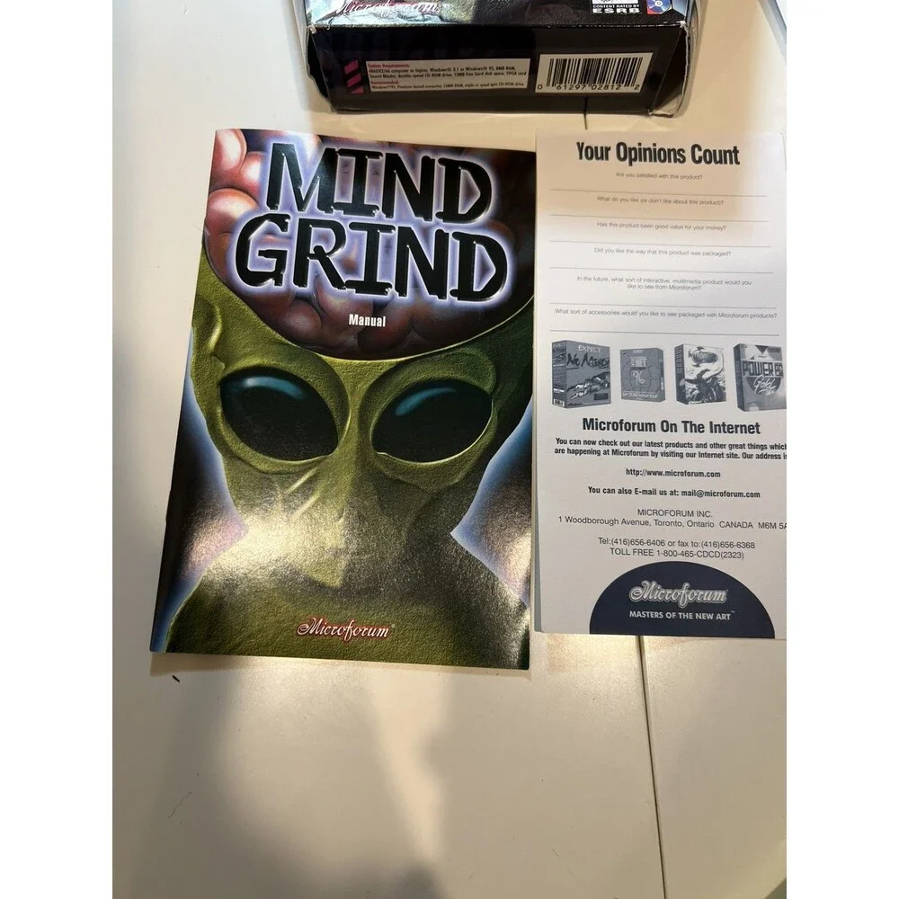 Mind Grind Microforum PC Game Brand New Sealed in Box, Manual included 1996